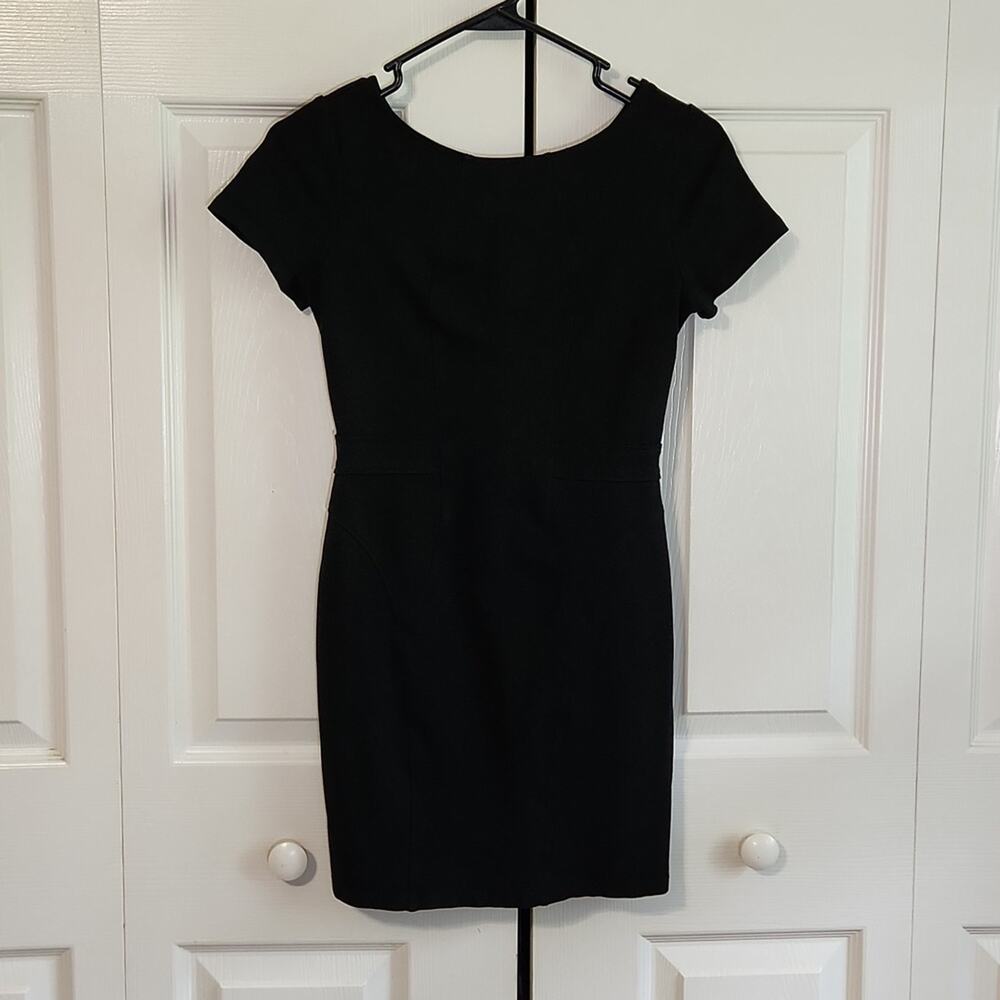 Vintage Monteau Los Angeles Womens Black Bodycon Mini Dress Size XS Neutral